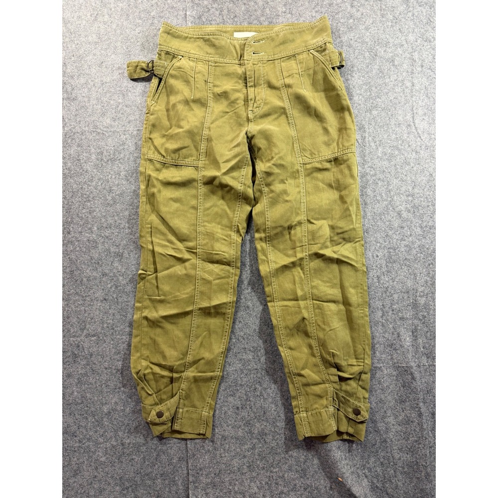 By Anthropologie Green Utility Cargo Jogger Pants Women's Size 4 Slouchy Ankle